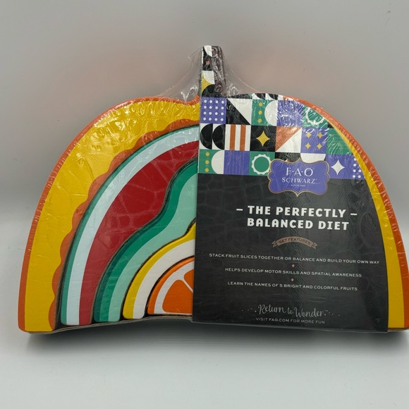 NEW FAO Schwarz Wooden Fruit Stacker - Picture 8 of 11